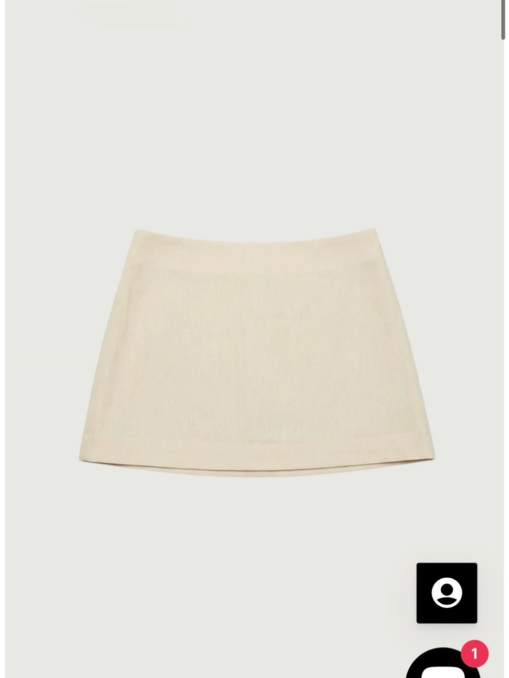 Oak + Fort Cream Mini Skirt - Classic A-Line Women's Skirt